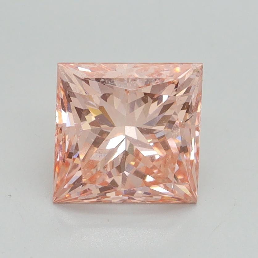 1.58 Ct. Fancy Intense Pink Princess Lab Grown Diamond