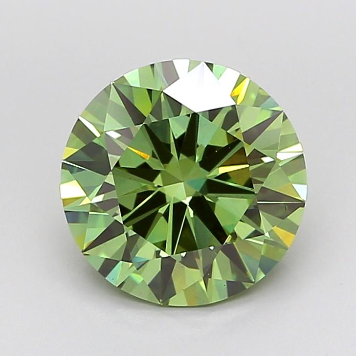3.5 Ct. Fancy Vivid  Green Round Lab Grown Diamond