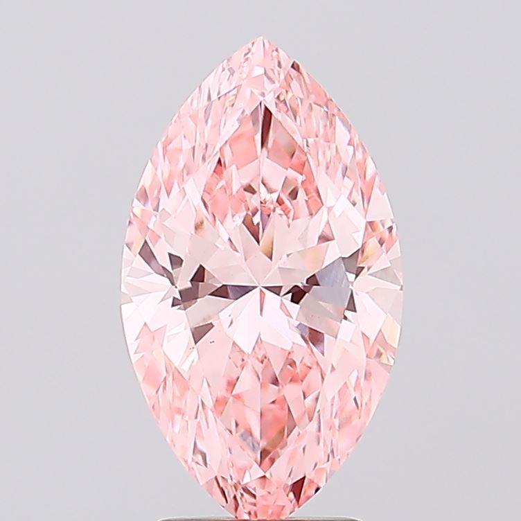 3.01 Ct. Fancy Vivid Pink Marquise Lab Grown Diamond
