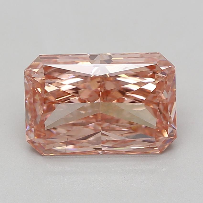 4.08 Ct. Fancy Vivid Pink Radiant Lab Grown Diamond