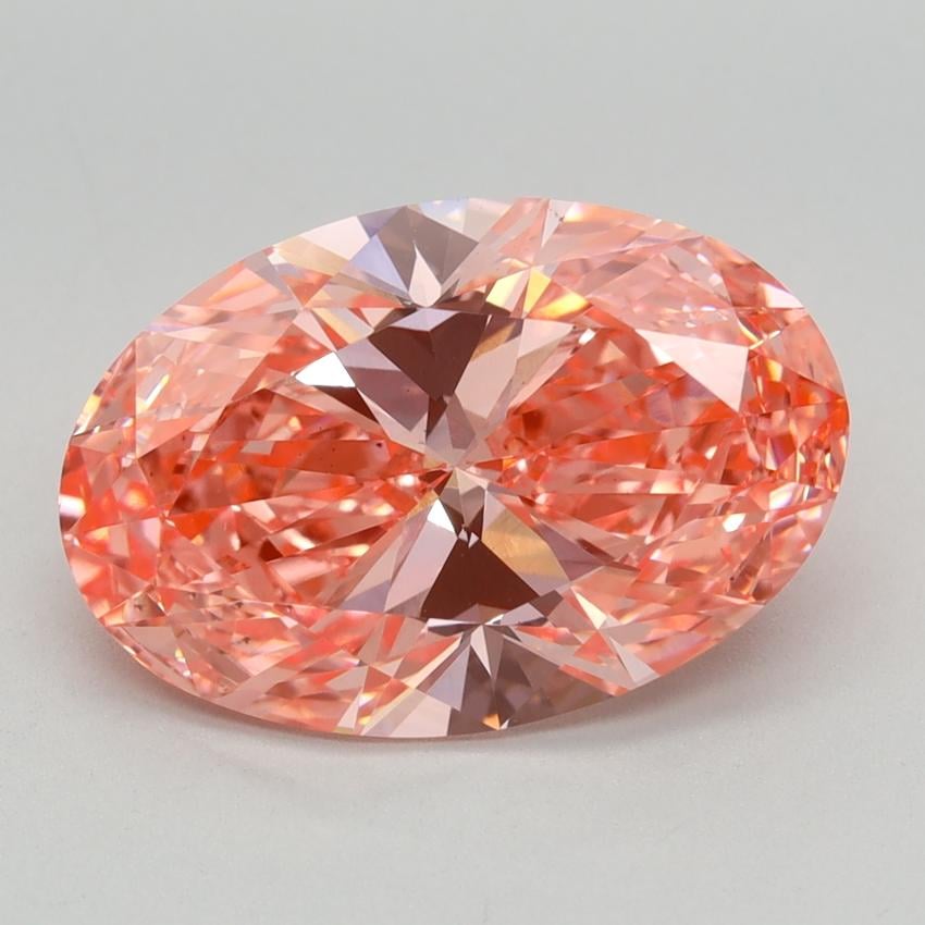 3.53 Ct. Fancy Vivid Pink Oval Lab Grown Diamond