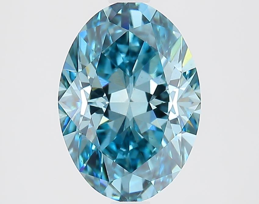 2.19 Ct. Fancy Vivid Blue Oval Lab Grown Diamond