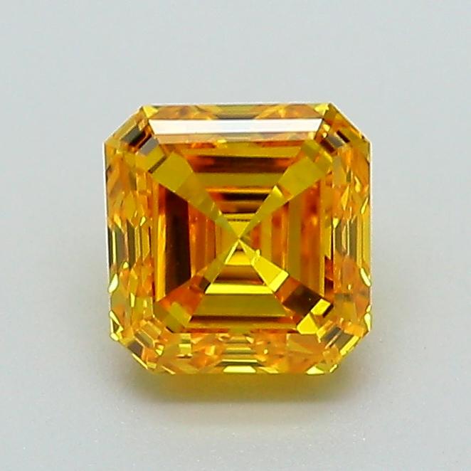 0.99 Ct. Fancy Vivid Yellow Asscher Lab Grown Diamond
