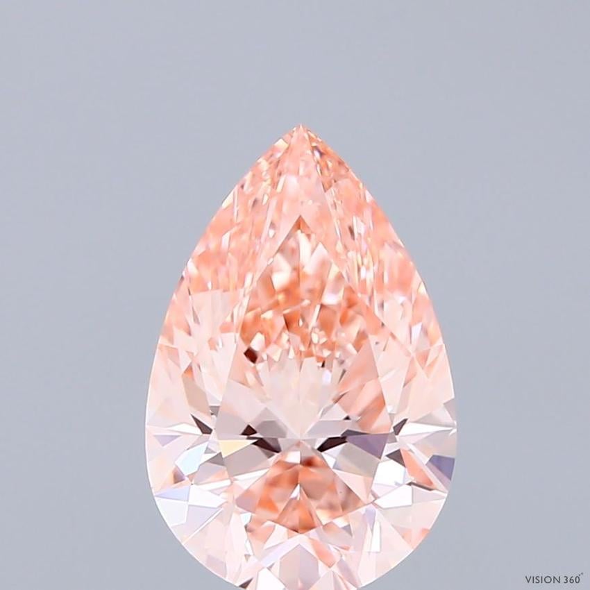 2.07 Ct. Fancy Intense Pink Pear Lab Grown Diamond