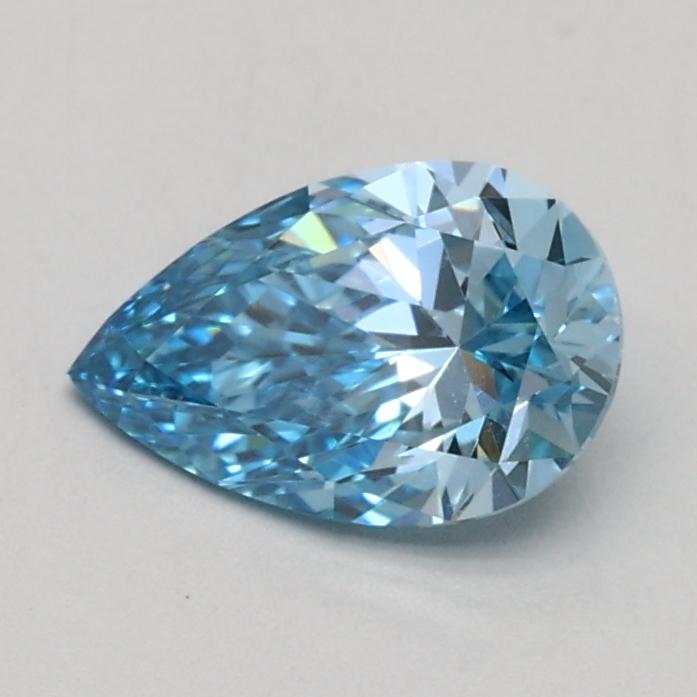 0.51 Ct. Fancy Vivid Blue Pear Lab Grown Diamond