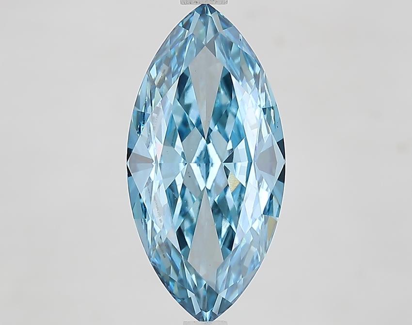 3.76 Ct. Fancy Vivid Blue Marquise Lab Grown Diamond