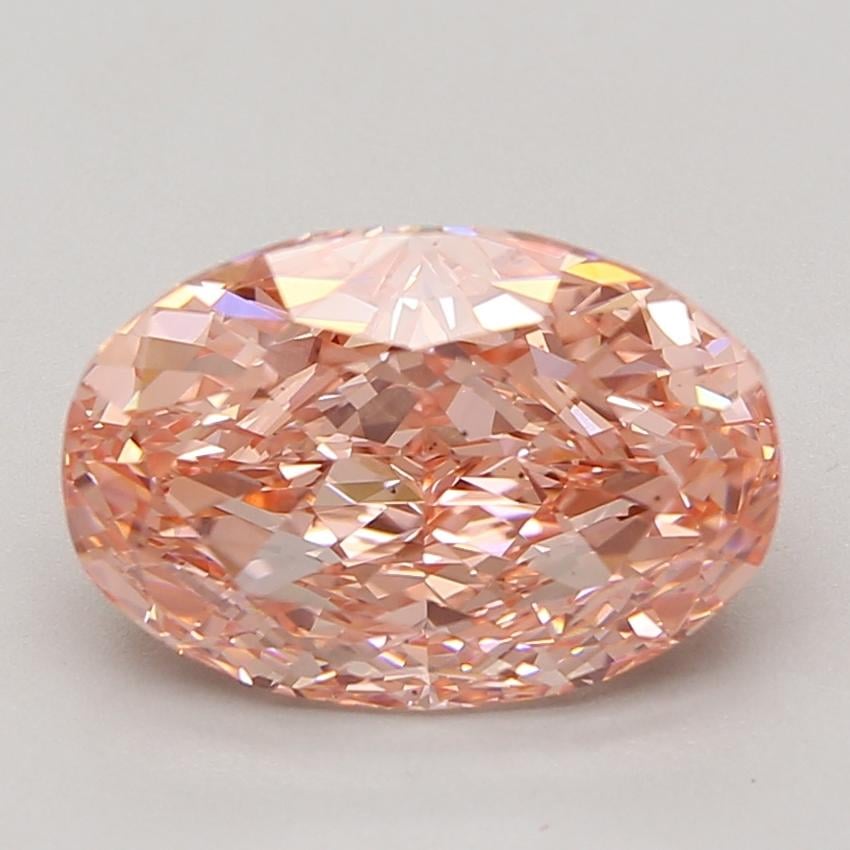 5.10 Ct. Fancy Vivid Pink Oval Lab Grown Diamond
