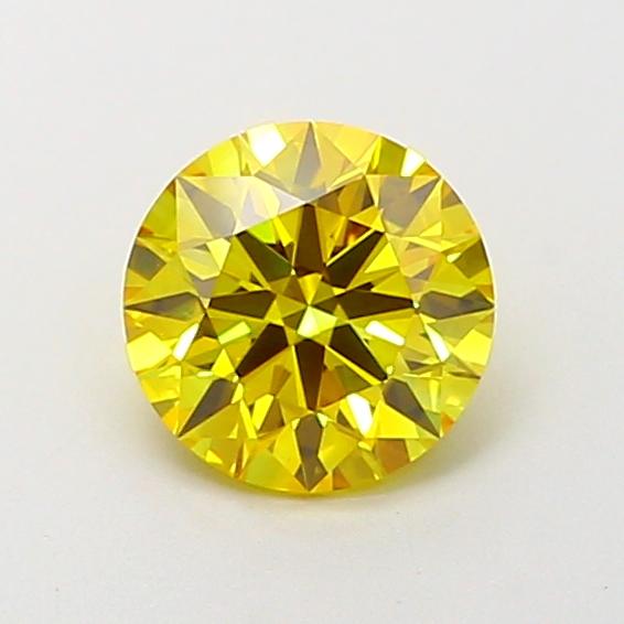 1.06 Ct. Fancy Vivid  Yellow Round Lab Grown Diamond
