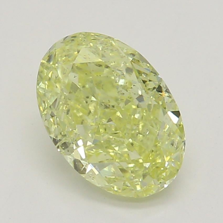 0.67 Ct. Fancy Yellow Oval Diamond