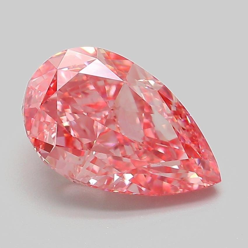 3.09 Ct. Fancy Vivid Pink Pear Lab Grown Diamond