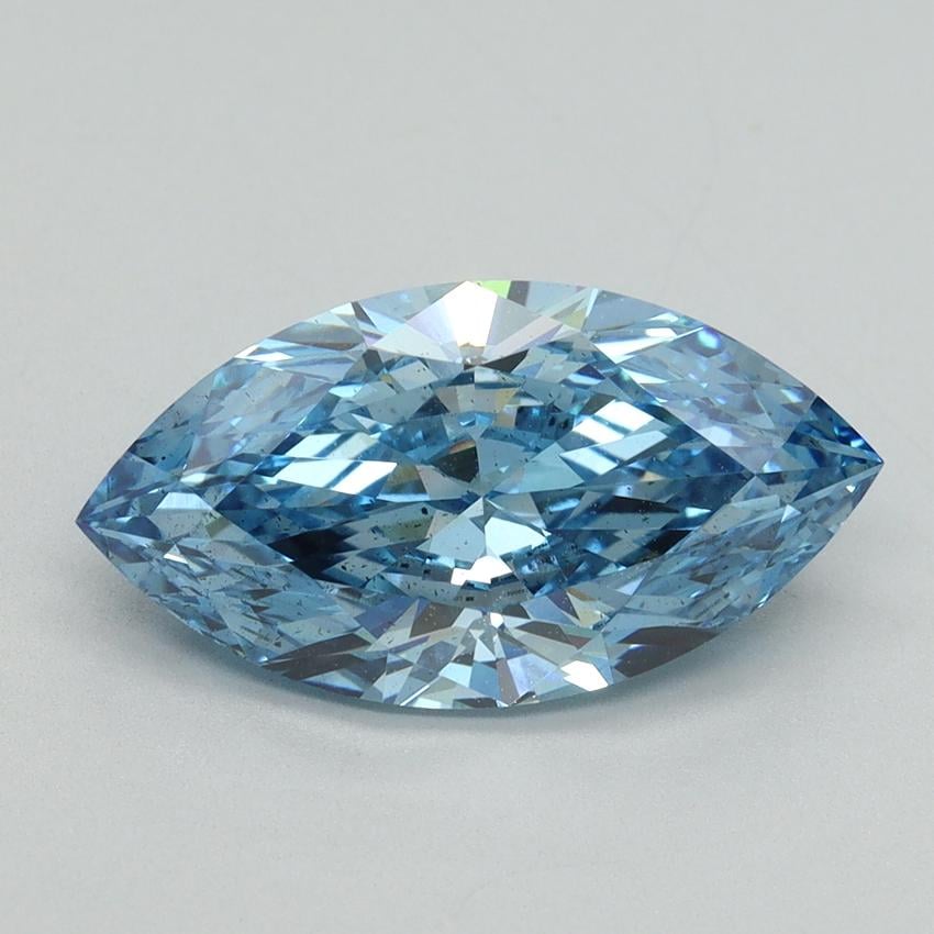 3.01 Ct. Fancy Vivid Blue Marquise Lab Grown Diamond