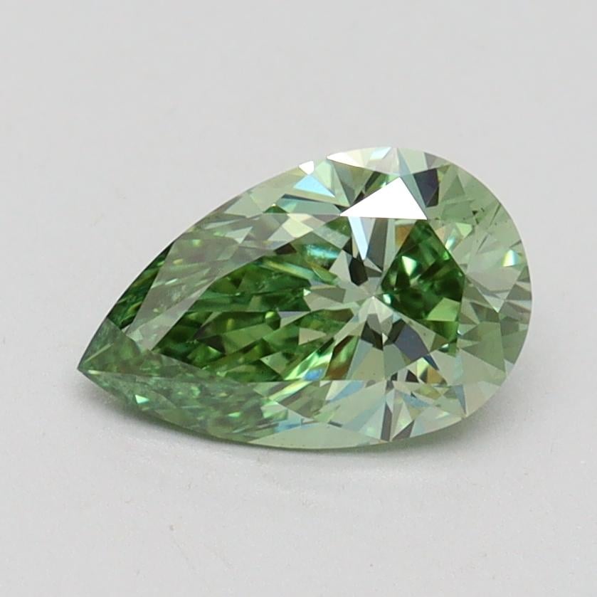 1.01 Ct. Fancy Vivid Pacific Green Pear Lab Grown Diamond