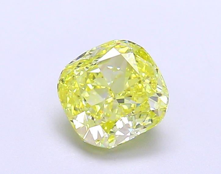 1.07 Ct. Fancy Intense  Yellow Cushion Lab Grown Diamond