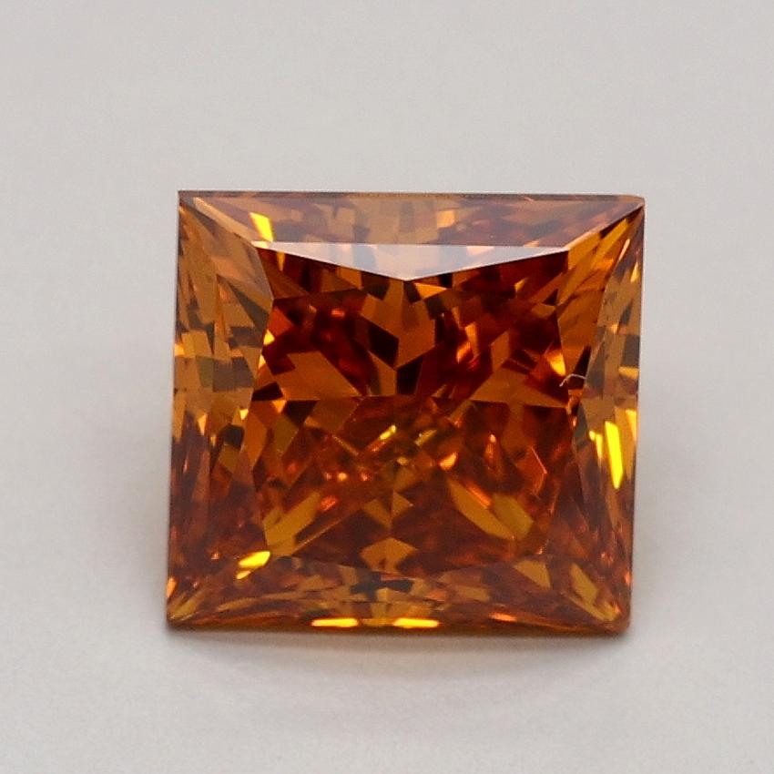 1.51 Ct. Fancy Deep Orange Princess Lab Grown Diamond