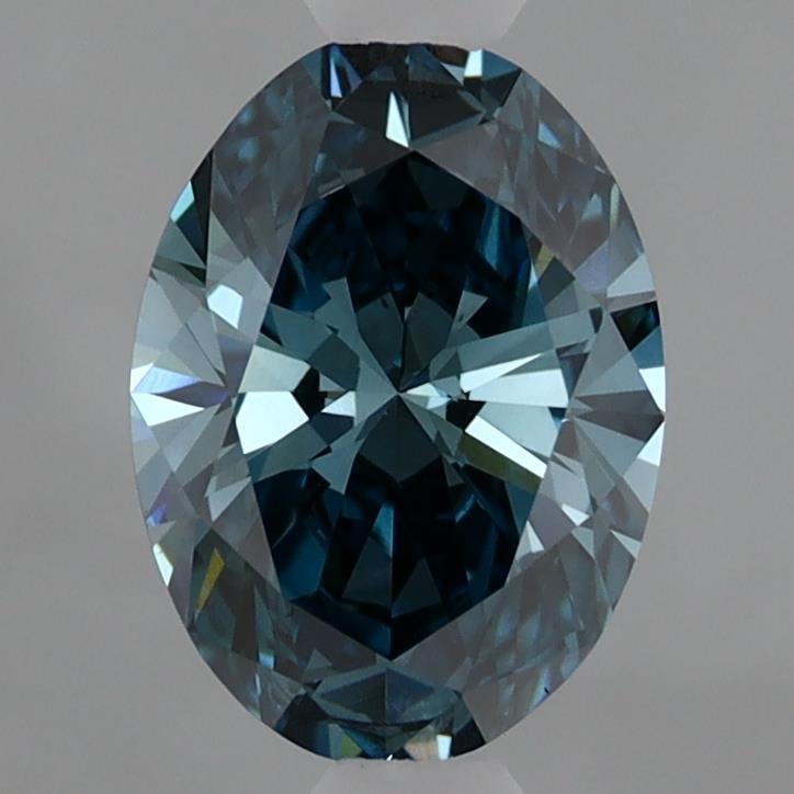 1.05 Ct. Fancy Vivid  Blue Oval Lab Grown Diamond