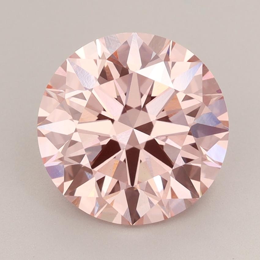 3.09 Ct. Fancy Intense Pink Round Lab Grown Diamond