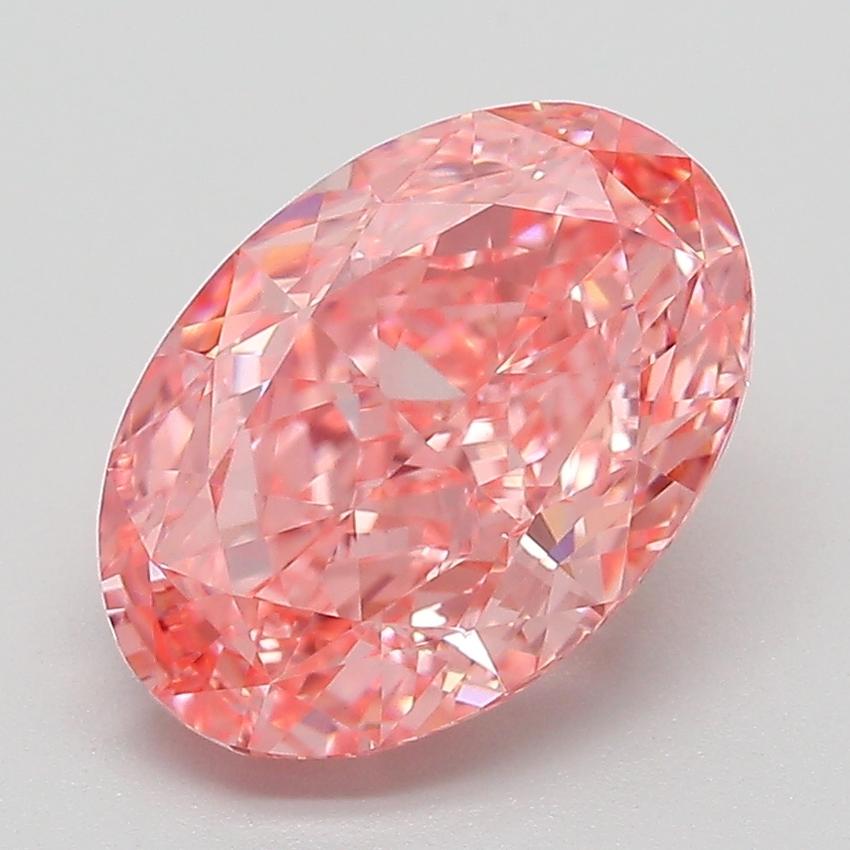 3.10 Ct. Fancy Vivid Pink Oval Lab Grown Diamond