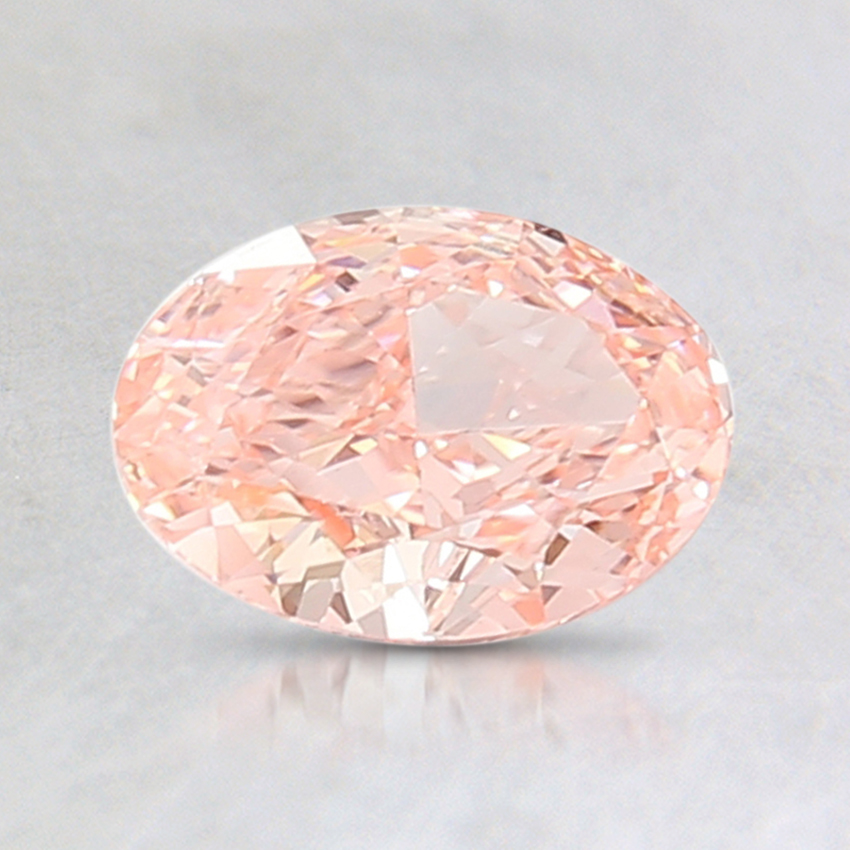1.01 Ct. Fancy Intense Orange-Pink Oval Lab Created Diamond