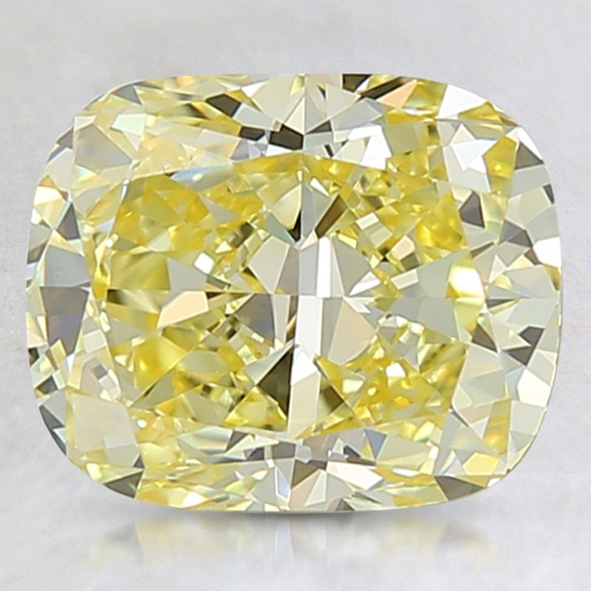 2.71 Ct. Fancy Intense Yellow Cushion Lab Created Diamond