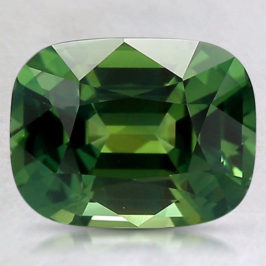 9.4x7.3mm Green Cushion Sapphire