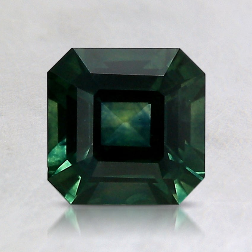 6.4x6.3mm Teal Asscher Montana Sapphire