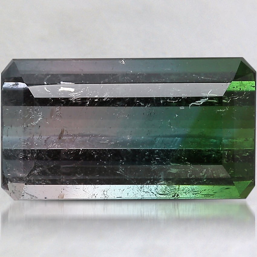 16.5x9.2mm Unheated Bi-Color Emerald Tourmaline
