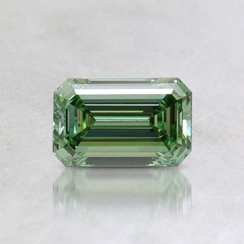 0.52 Ct. Fancy Intense Pacific Green Emerald Lab Grown Diamond