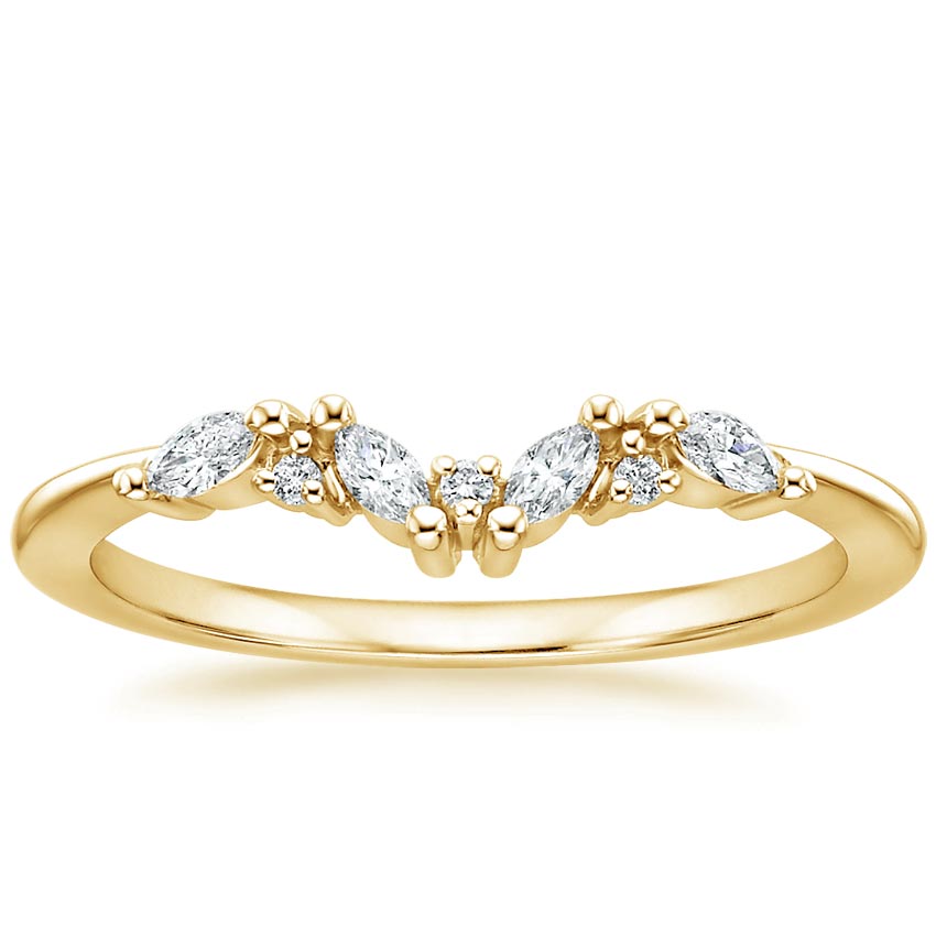 18K Yellow Gold Yvette Diamond Ring, large top view
