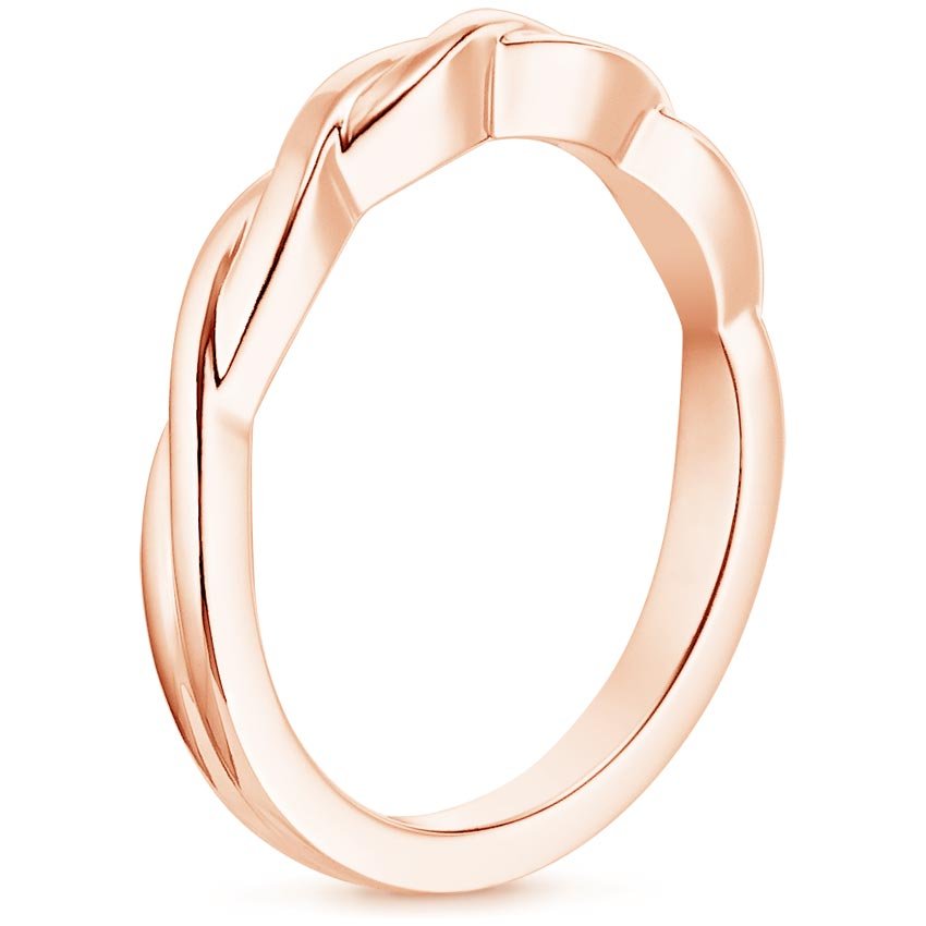 14K Rose Gold Twisted Vine Ring, large side view