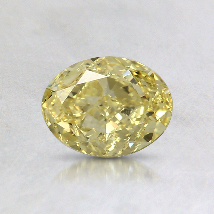 0.70 Ct. Fancy Intense Yellow Oval Colored Diamond