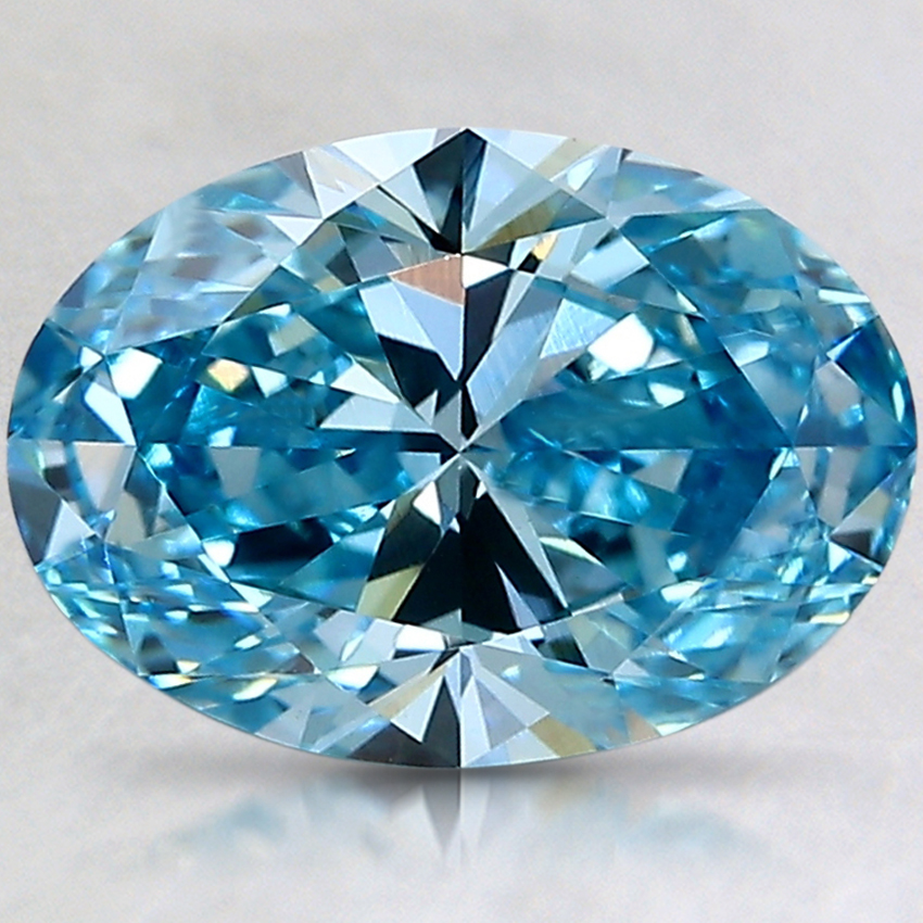 2.05 Ct. Fancy Vivid Blue Oval Lab Created Diamond