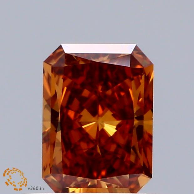 0.58 Ct. Fancy Vivid Orange Radiant Lab Grown Diamond