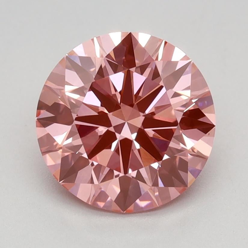 1.59 Ct. Fancy Vivid Pink Round Lab Grown Diamond