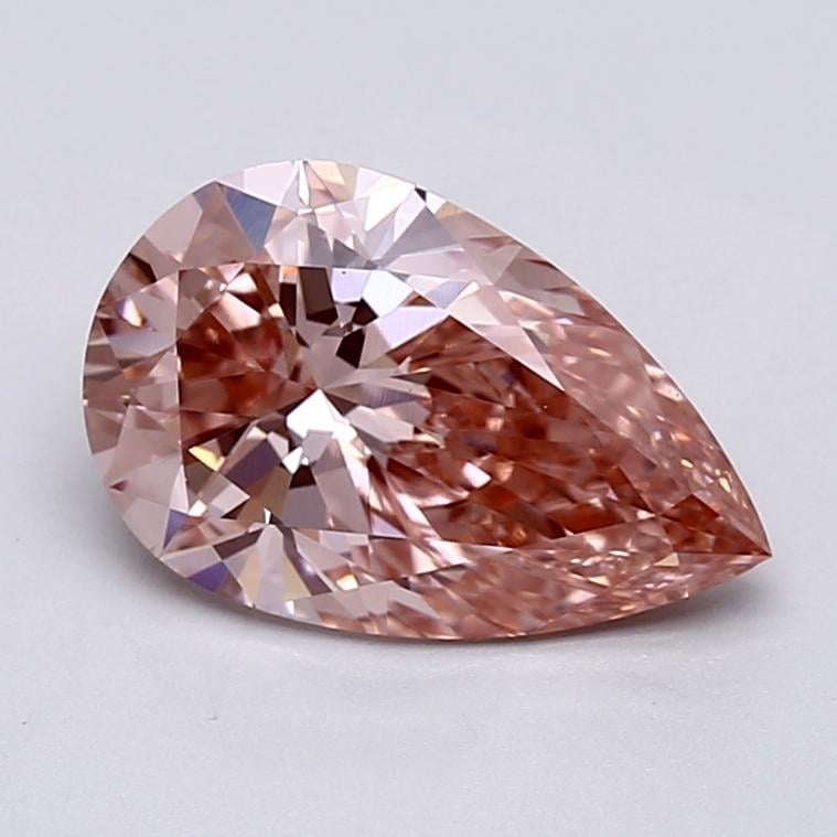 2.56 Ct. Fancy Vivid  Pink Pear Lab Grown Diamond