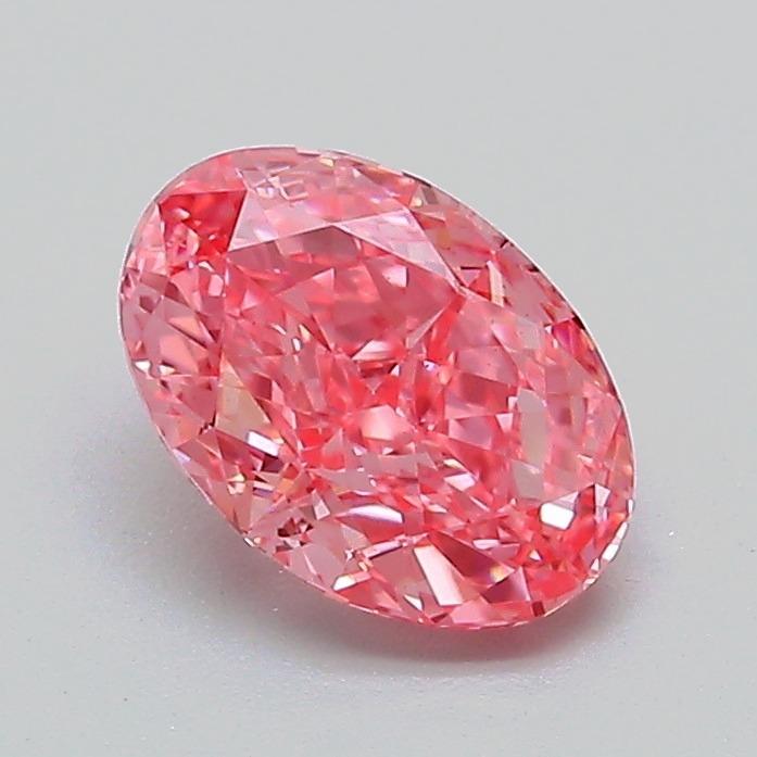 1.05 Ct. Fancy Vivid Pink Oval Lab Grown Diamond