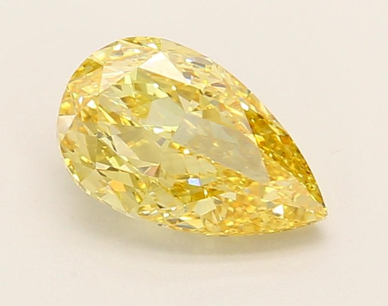 1.38 Ct. Fancy Vivid Yellow Pear Lab Grown Diamond