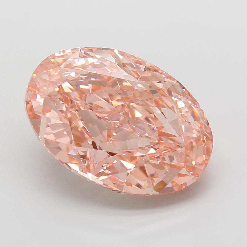 10.10 Ct. Fancy Vivid Pink Oval Lab Grown Diamond