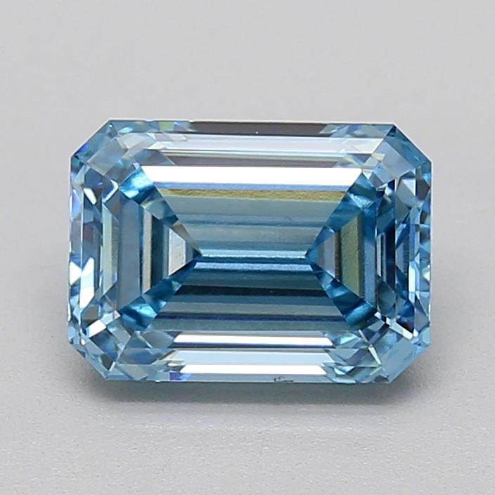 1.52 Ct. Fancy Vivid  Blue Emerald Lab Grown Diamond