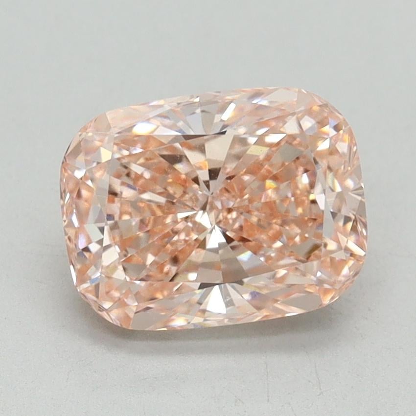 2.00 Ct. Fancy Vivid Pink Cushion Lab Grown Diamond