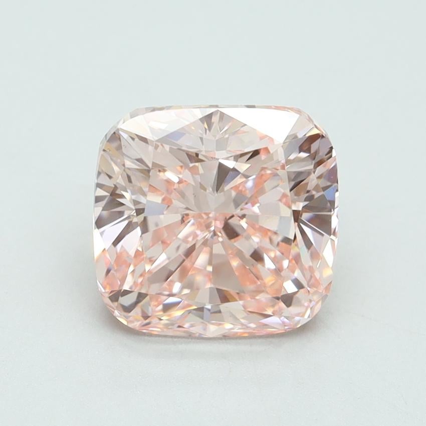 3.01 Ct. Fancy Intense Pink Cushion Lab Grown Diamond