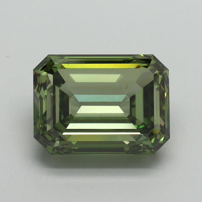 10.00 Ct. Fancy Vivid Green Emerald Lab Grown Diamond
