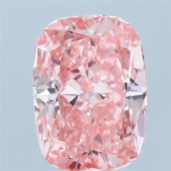 2.03 Ct. Fancy Vivid  Pink Cushion Lab Grown Diamond