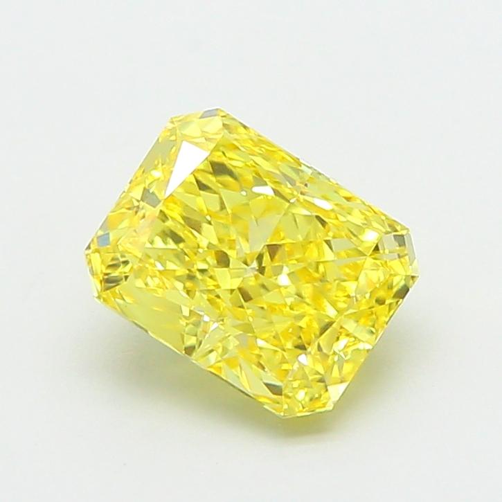 1.58 Ct. Fancy Vivid  Yellow Radiant Lab Grown Diamond