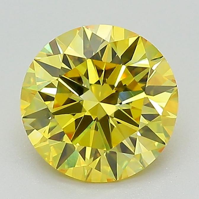 1.54 Ct. Fancy Vivid Yellow Round Lab Grown Diamond