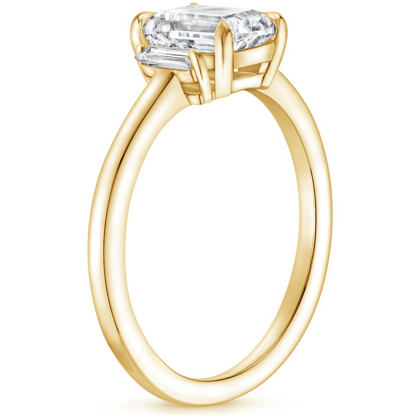 18K Yellow Gold Piper Diamond Ring, large side view