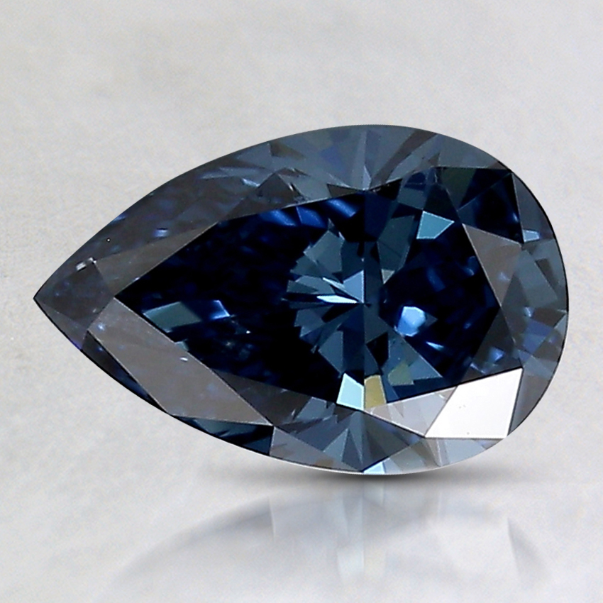 1.08 Ct. Fancy Deep Blue Pear Lab Created Diamond