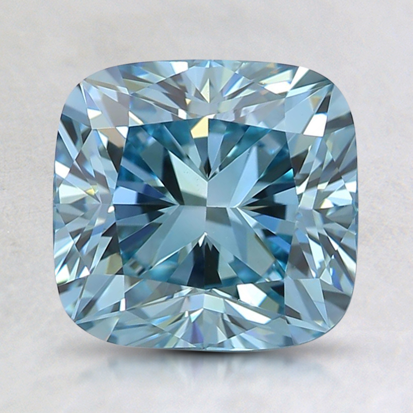 2.04 Ct. Fancy Green-Blue Cushion Lab Created Diamond