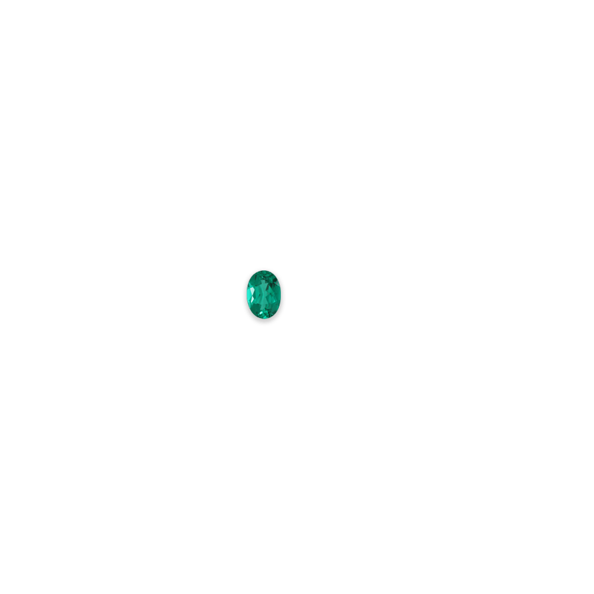 7x5mm Oval Lab Grown Emerald