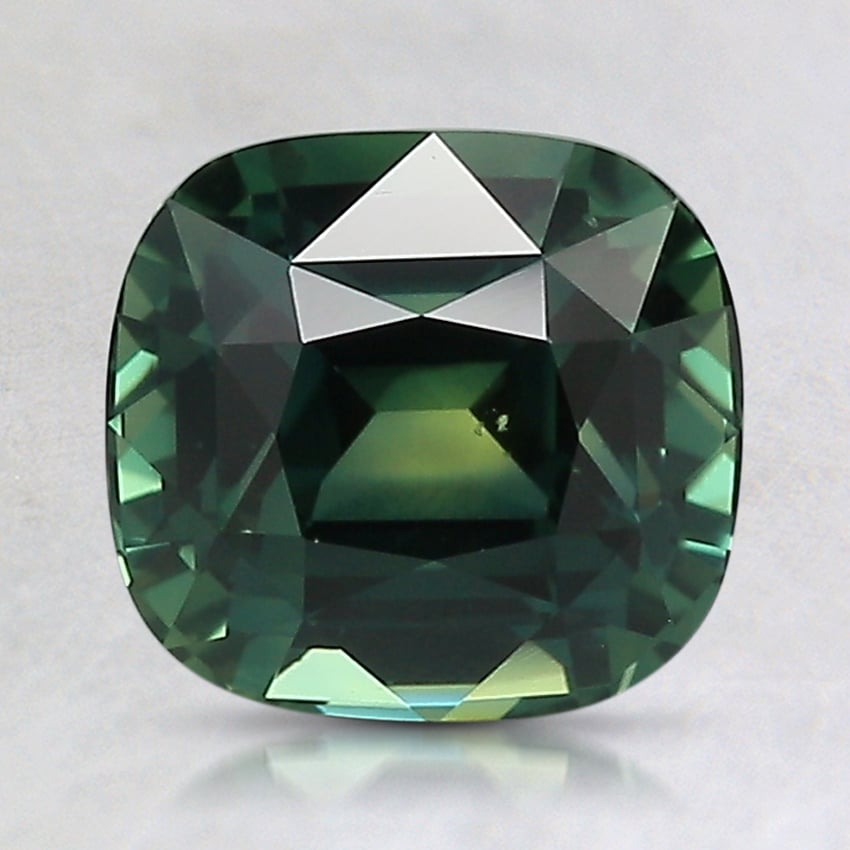 7.6x7.1mm Unheated Teal Cushion Sapphire