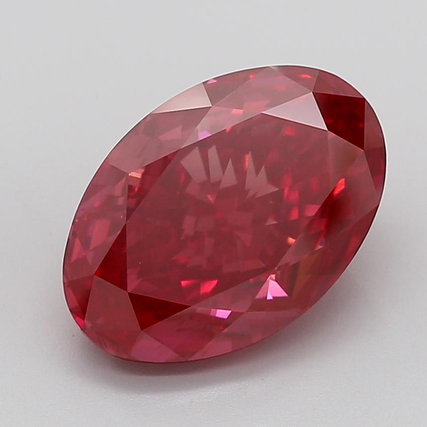 8.05 Ct. Fancy Vivid Pink Oval Lab Grown Diamond